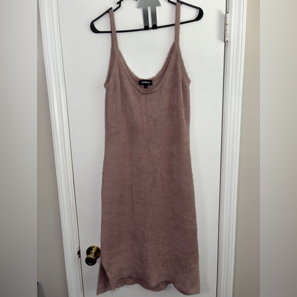 Express Pink Body Contour Midi Sweater Dress Large - Picture 3 of 6